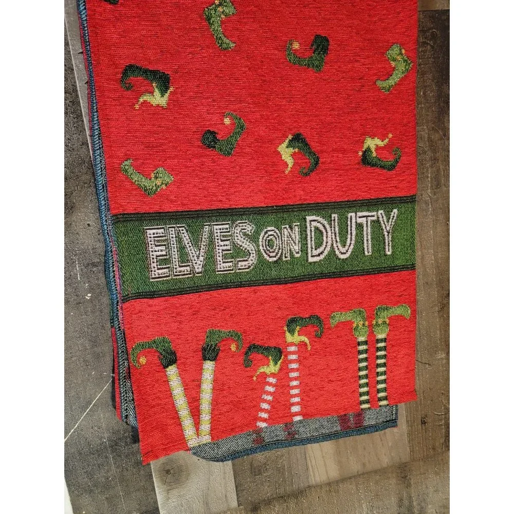 Table runner Elves on duty xmas decor‎